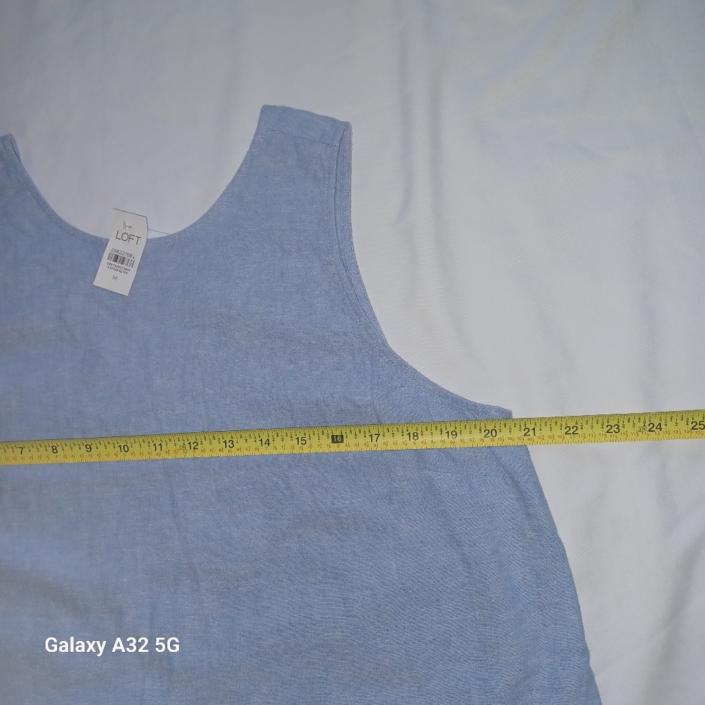 LOFT New Women Size M Light Blue Sleeveless Tank Top Size M - Picture 7 of 10